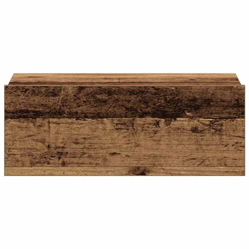 Pakabinamas naktinis staliukas, sena mediena, 40x32x15 cm, inžinerinė mediena