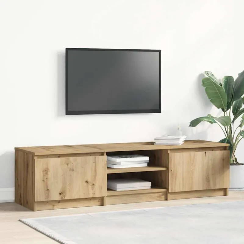 TV spintelė, ąžuolo spalvos, 140x40x36 cm, inžinerinė mediena