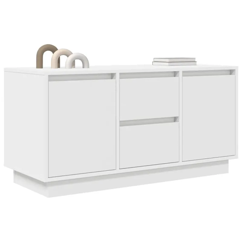 TV spintelė su LED lemputėmis, balta, 100x41x50 cm