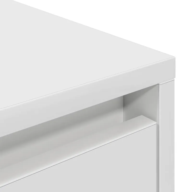 TV spintelė su LED lemputėmis, balta, 100x41x50 cm
