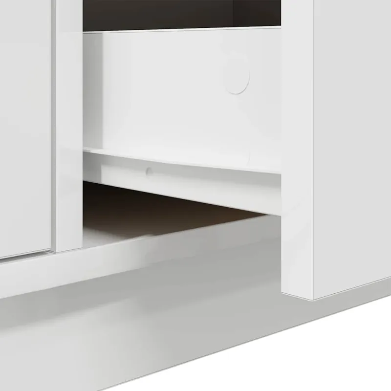 TV spintelė su LED lemputėmis, balta, 100x41x50 cm