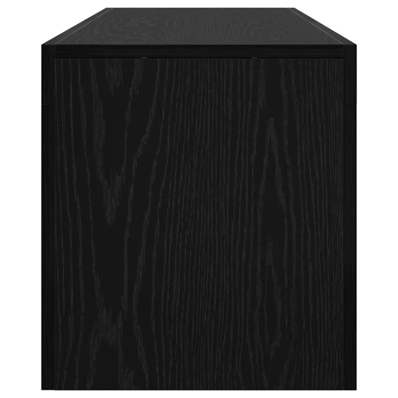 TV spintelė su LED lemputėmis, juodo ąžuolo spalvos, 140x36,5x40cm, inžinerinė mediena