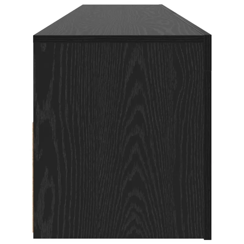 TV spintelė su LED lemputėmis, juodo ąžuolo spalvos, 120x35x40cm, inžinerinė mediena