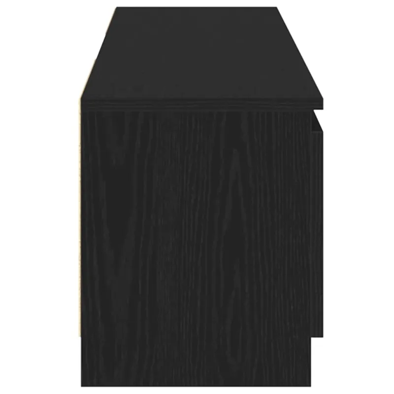 TV spintelė su LED lemputėmis, juodo ąžuolo spalvos, 120x30x36 cm, inžinerinė mediena