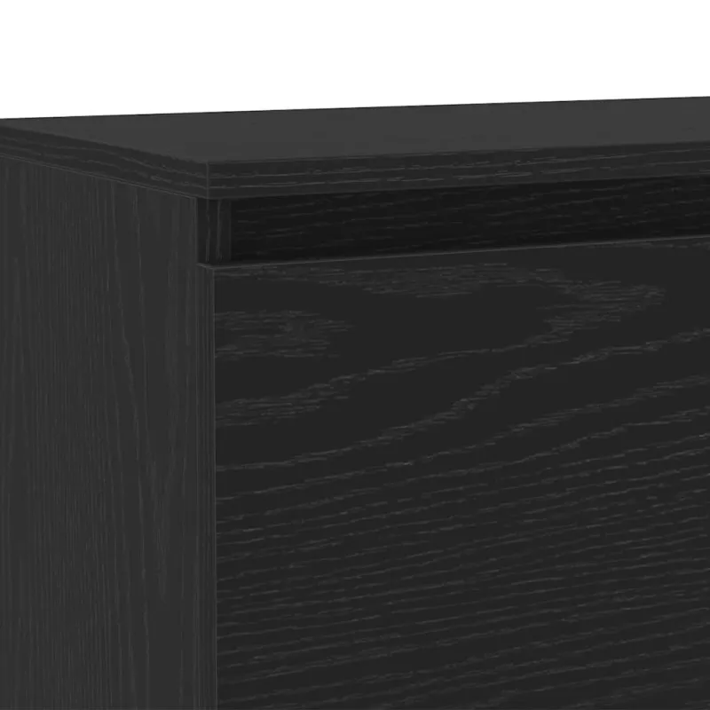 TV spintelė su LED lemputėmis, juodo ąžuolo spalvos, 120x30x36 cm, inžinerinė mediena