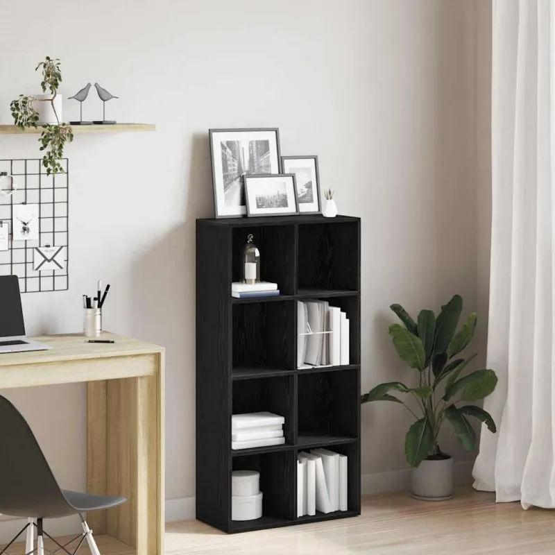 Knygų lentyna, juodo ąžuolo spalvos, 66x30x130cm, inžinerinė mediena
