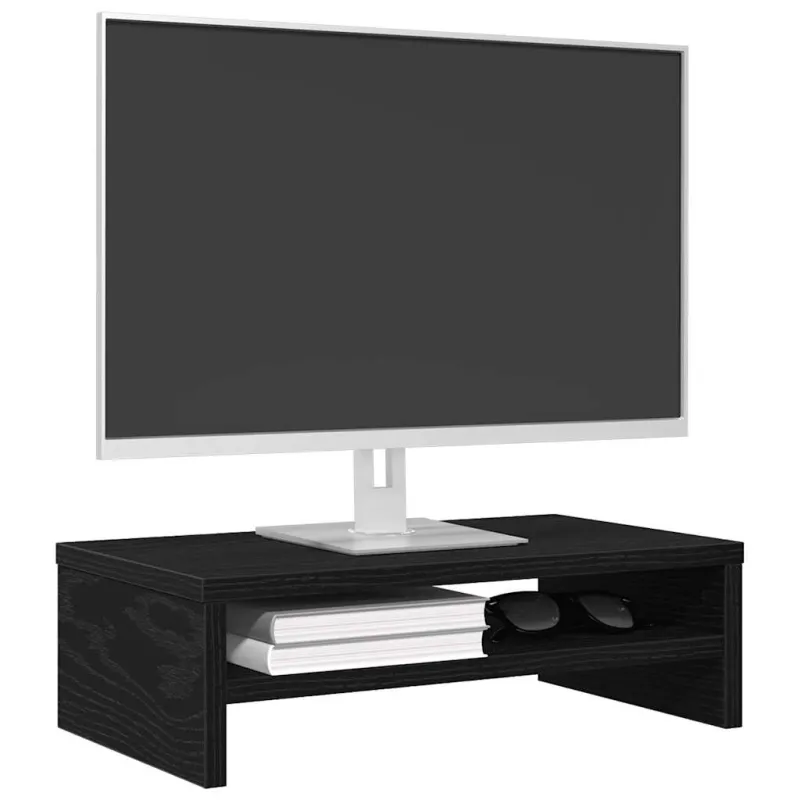 Monitoriaus stovas, juodo ąžuolo, 42x24x13 cm, inžinerinės medienos