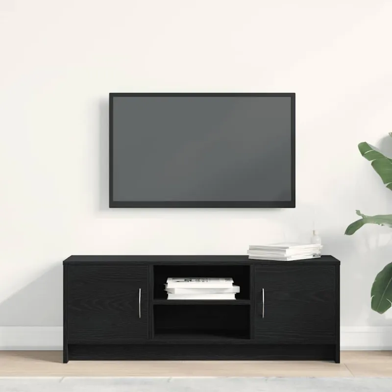 TV spintelė, juodo ąžuolo spalvos, 102x30x37,5 cm, inžinerinė mediena
