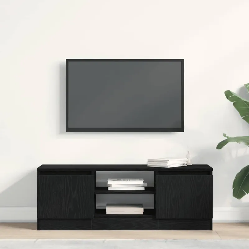 TV spintelė, juodo ąžuolo spalvos, 102x30x36 cm, inžinerinė mediena