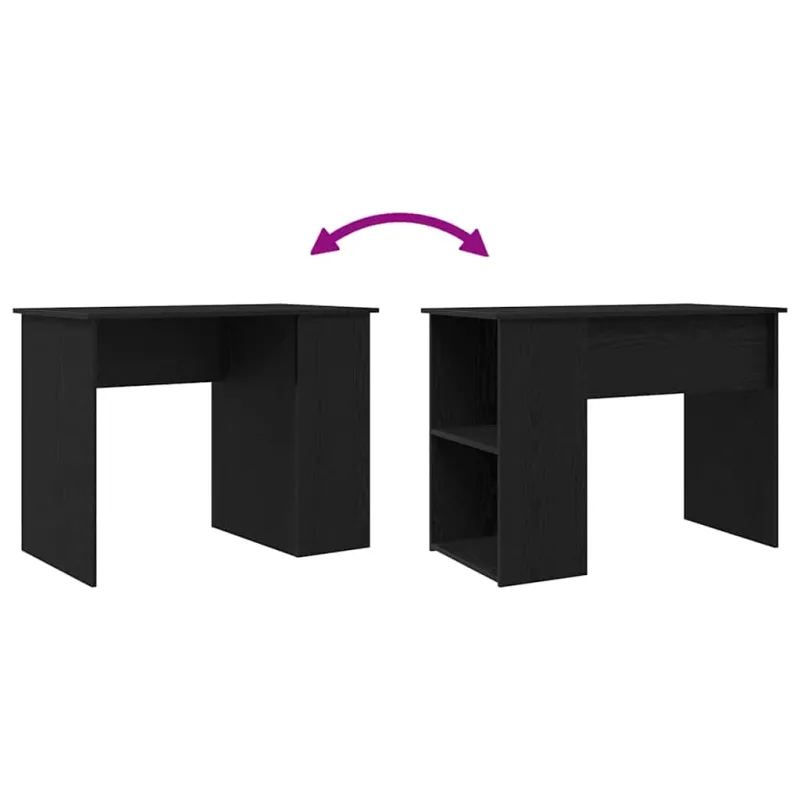 Stalas, juodo ąžuolo spalvos, 100x55x75 cm, inžinerinė mediena