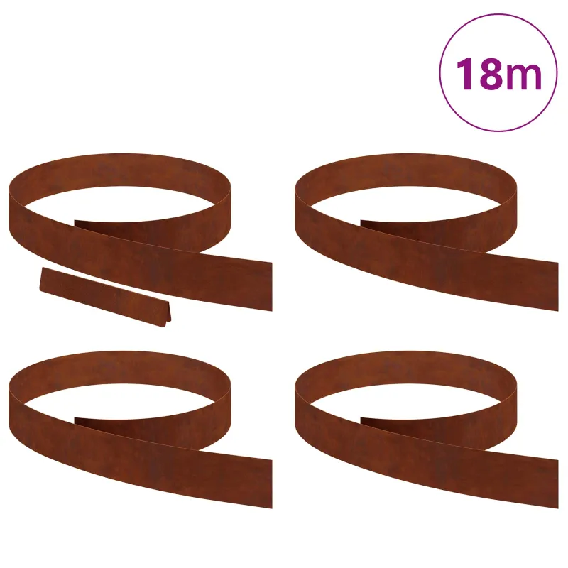 Vejo kraštas 4 pcs Rūdijanti 450 x 0,05 x 10 cm