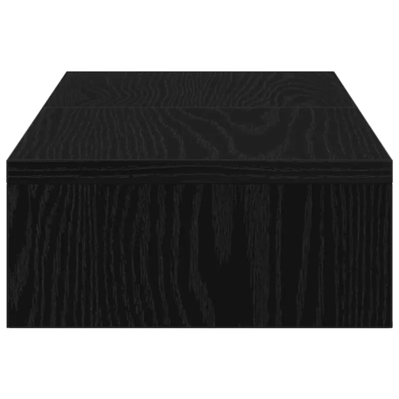 Reguliuojamas monitoriaus stovas, juodas ąžuolas, 60x24x10,5 cm, inžinerinė mediena