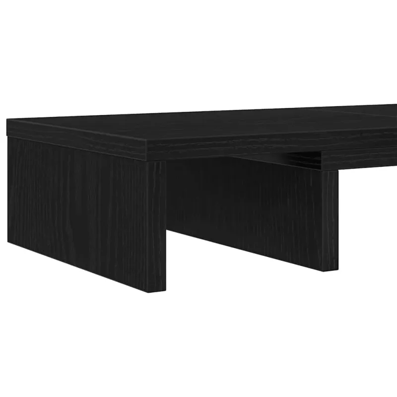 Reguliuojamas monitoriaus stovas, juodas ąžuolas, 60x24x10,5 cm, inžinerinė mediena
