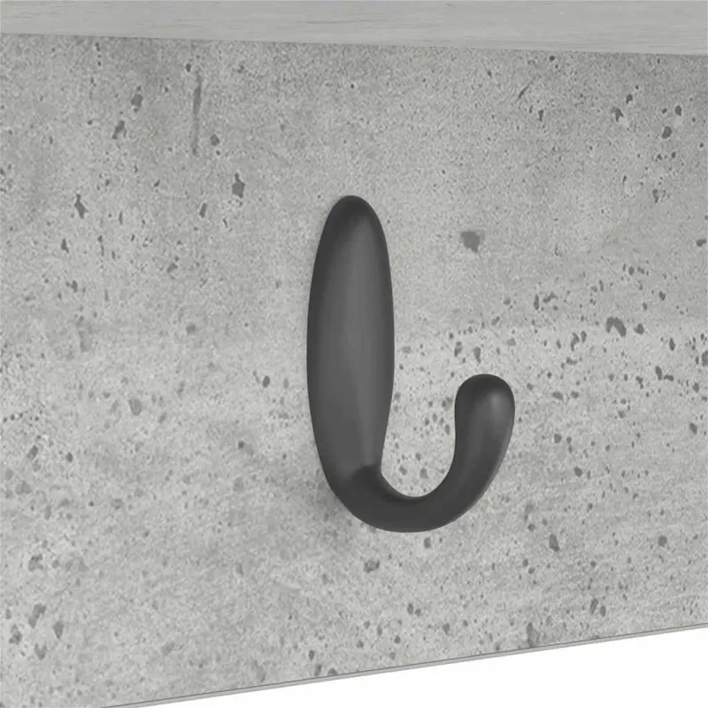 Prikabinamas paltas su lentyna Betono pilka 100 x 16 x 26 cm