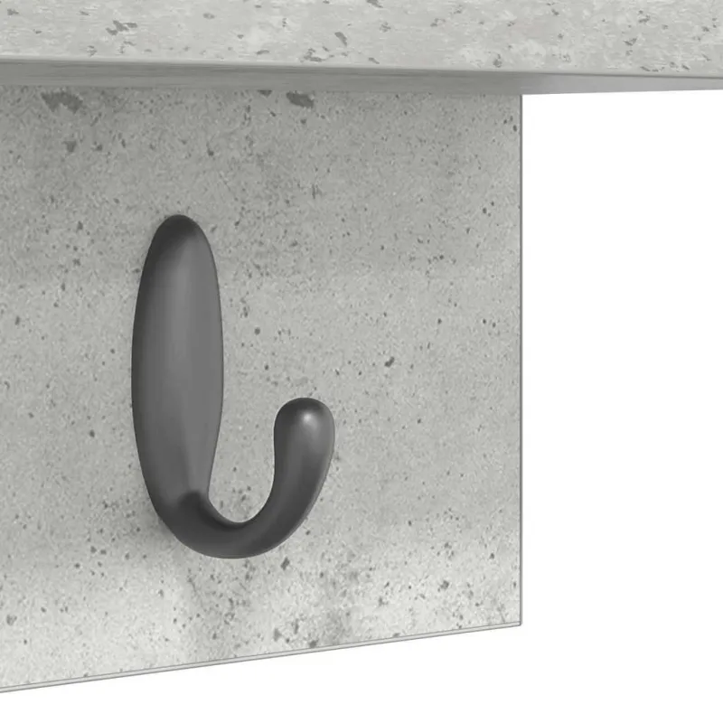 Prikabinamas paltas su saugykla Betono pilka 60 x 10,5 x 18 cm