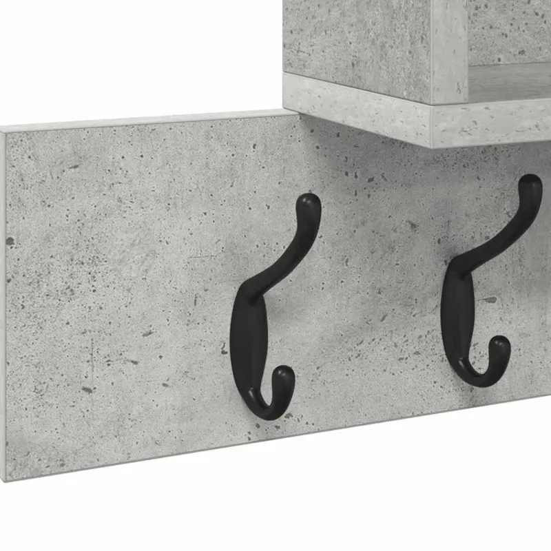 Prikabinamas paltas su lentyna Betono pilka 100 x 12 x 43,5 cm
