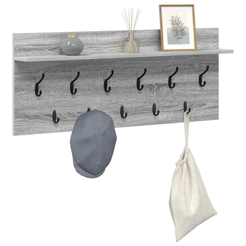 Prikabinamas paltas su lentyna Pilkas Sonoma 100 x 40 x 12 cm