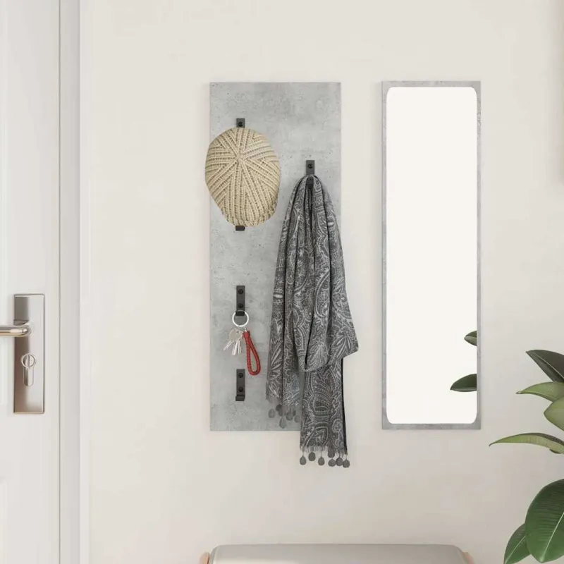 Prikabinamas paltas su saugykla Betono pilka 30 x 1,5 x 80 cm