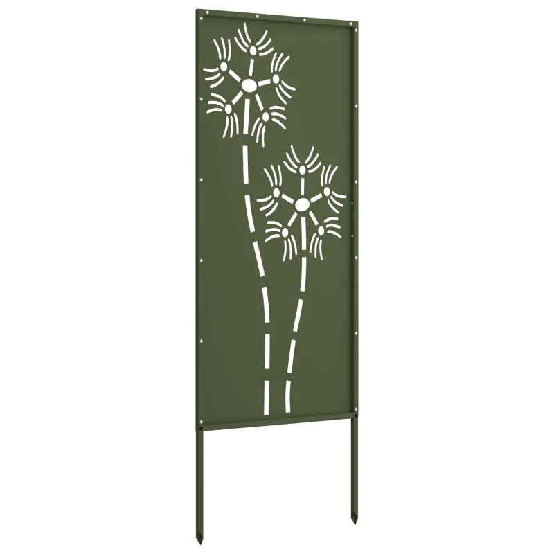 Sodo privatumo ekranas „Fretwork“ Alyvuogių žalia 50 x 140 cm
