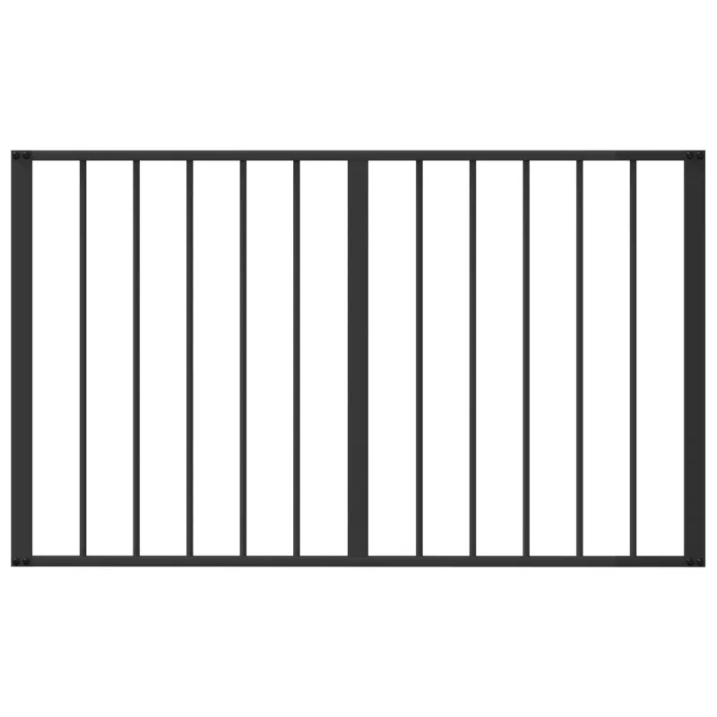 Šunų vartai 2 pcs Juodas 100 x 60 cm Cinkuota plienas