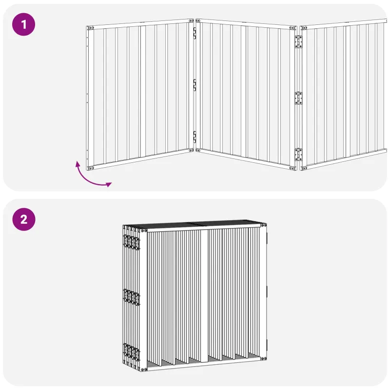 Šunų vartai 10 pcs Juodas 60 x 60 cm Cinkuota plienas