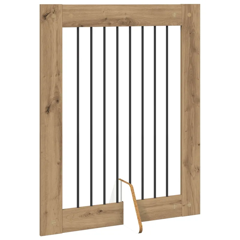 Šunų vartai su stovais 4 pcs Artisano ąžuolo 80 x 100 cm