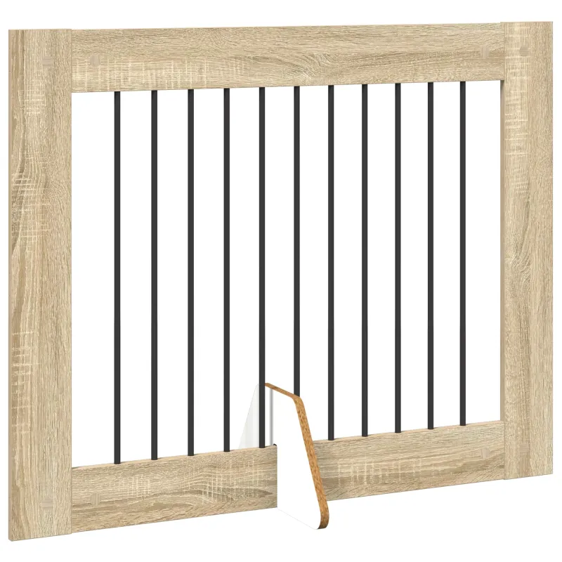 Šunų vartai su stovais 2 pcs Sonoma ąžuolas 100 x 80 cm