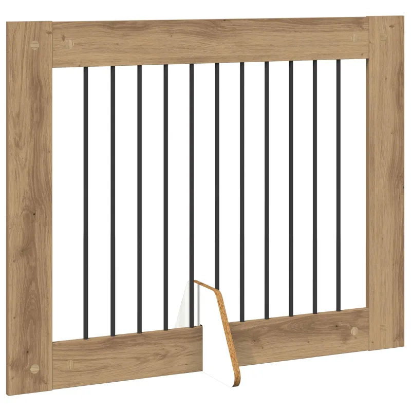 Šunų vartai su stovais 2 pcs Artisano ąžuolo 100 x 80 cm