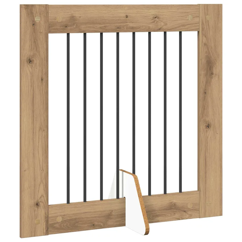 Šunų vartai su stovais 4 pcs Artisano ąžuolo 80 x 80 cm