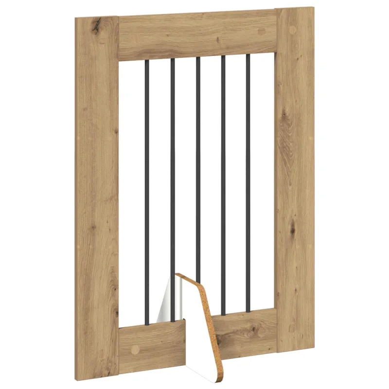 Šunų vartai su stovais 2 pcs Artisano ąžuolo 60 x 80 cm