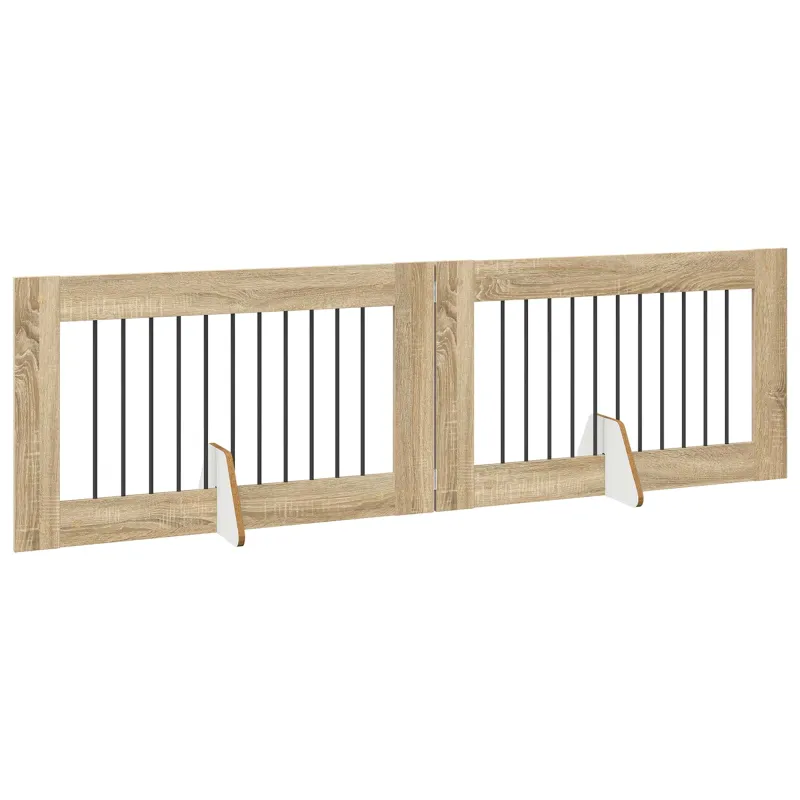Šunų vartai su stovais 2 pcs Sonoma ąžuolas 100 x 60 cm
