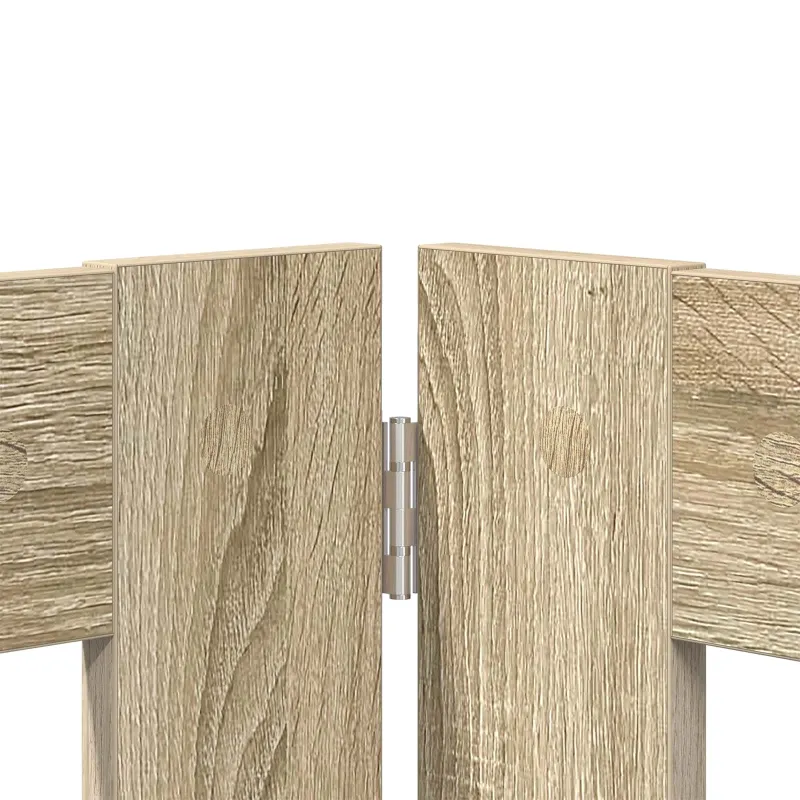 Šunų vartai su stovais 4 pcs Sonoma ąžuolas 100 x 60 cm