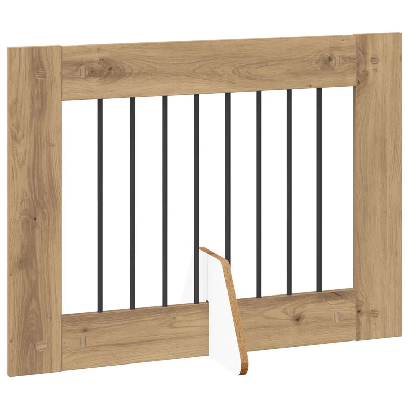 Šunų vartai su stovais 2 pcs Artisano ąžuolo 80 x 60 cm