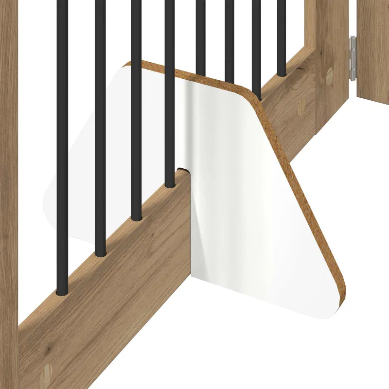 Šunų vartai su stovais 6 pcs Artisano ąžuolo 80 x 60 cm