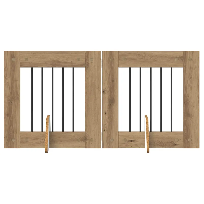 Šunų vartai su stovais 2 pcs Artisano ąžuolo 60 x 60 cm