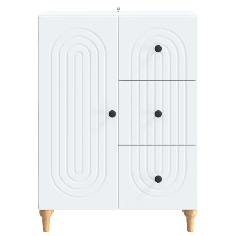 Kabalas su stalčių Balta 66 x 34,5 x 90 cm Apdirbta mediena