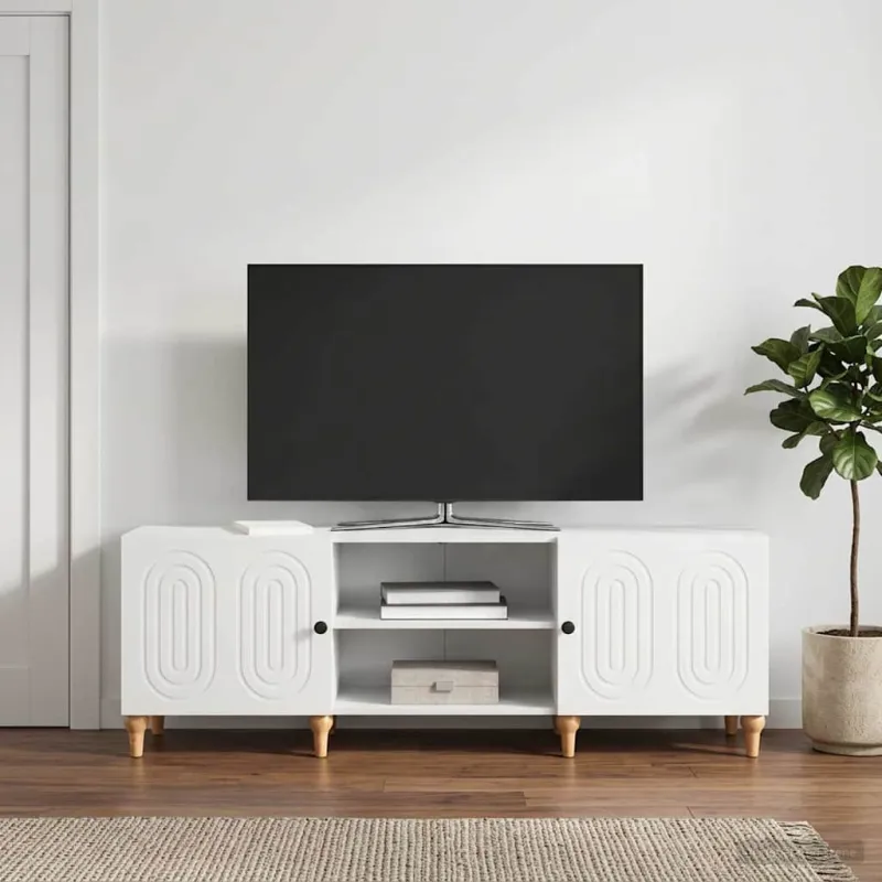 Televizoriaus spintelė Balta 150 x 31 x 50 cm Apdirbta mediena