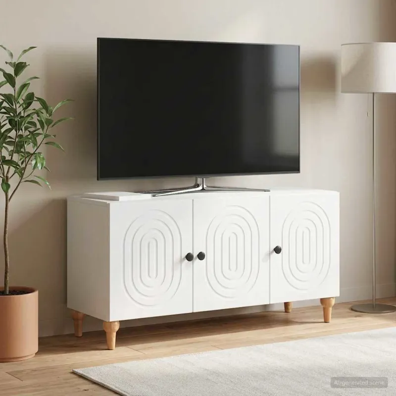 Televizoriaus spintelė Balta 99 x 34,5 x 50 cm Apdirbta mediena