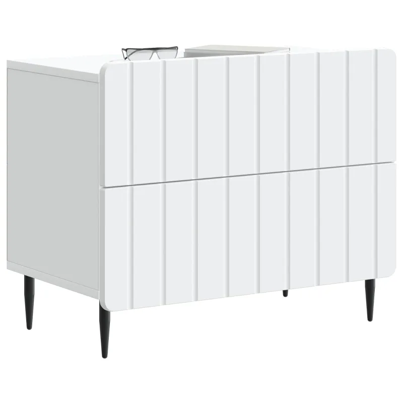 Šalia lovos spintelė Balta 62 x 34,5 x 49,5 cm Apdirbta mediena