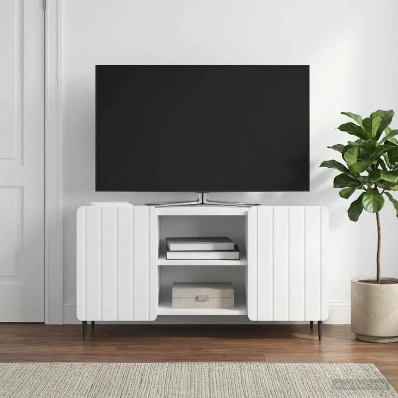 Televizoriaus spintelė Balta 102 x 34,5 x 52 cm