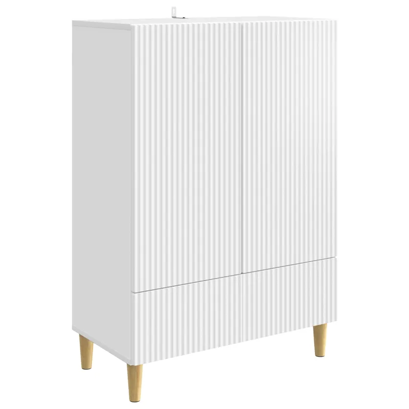 Kabalas su stalčių Balta 66 x 34,5 x 95 cm Apdirbta mediena