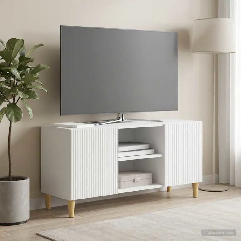 Televizoriaus spintelė Balta 102 x 34,5 x 50 cm