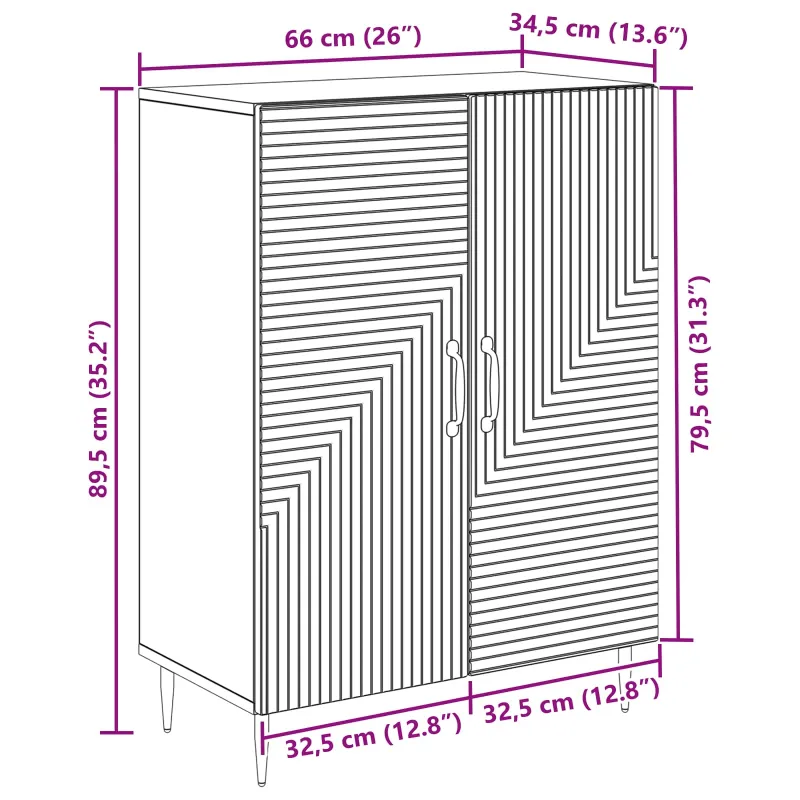 Kabalas Balta 66 x 34,5 x 89,5 cm Apdirbta mediena