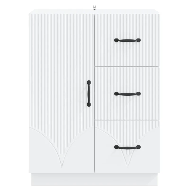 Kabalas su stalčių Balta 66 x 34,5 x 87 cm Apdirbta mediena