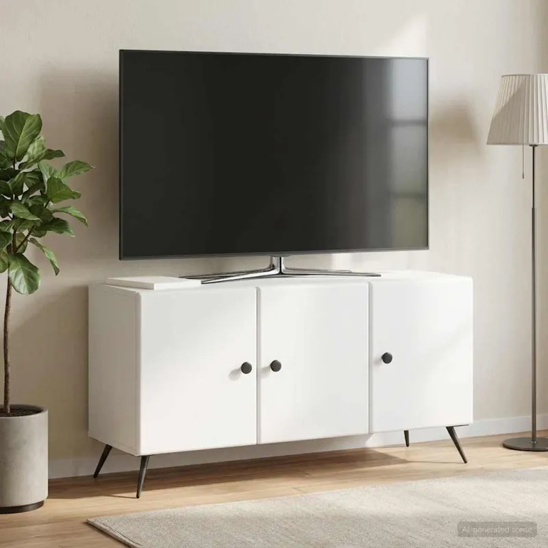Televizoriaus spintelė Balta 99 x 34,5 x 50 cm Apdirbta mediena