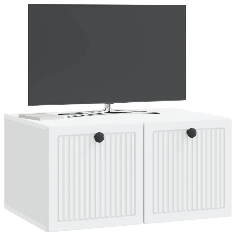 Sieninė TV spintelė Balta 59,5 x 41 x 30 cm Apdirbta mediena