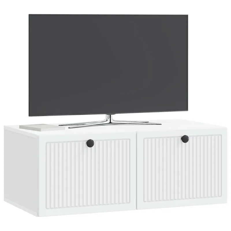 Sieninė TV spintelė Balta 78,5 x 41 x 30 cm Apdirbta mediena