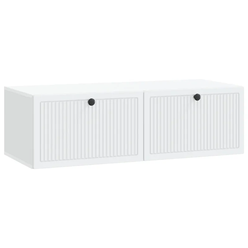 Sieninė TV spintelė Balta 98 x 41 x 30 cm Apdirbta mediena