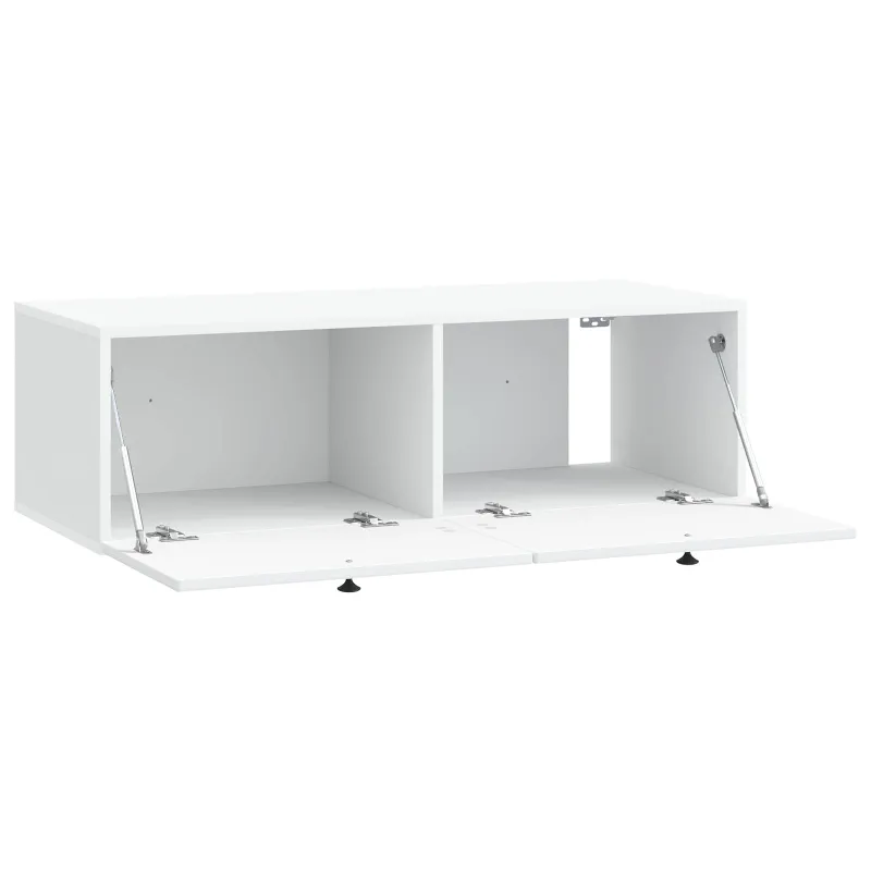 Sieninė TV spintelė Balta 98 x 41 x 30 cm Apdirbta mediena