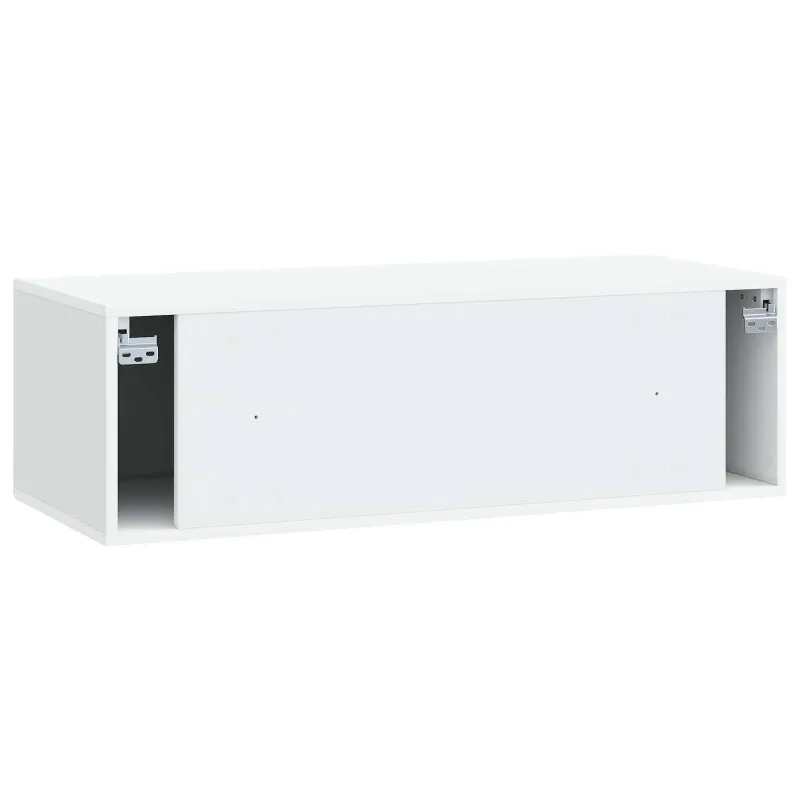 Sieninė TV spintelė Balta 98 x 41 x 30 cm Apdirbta mediena